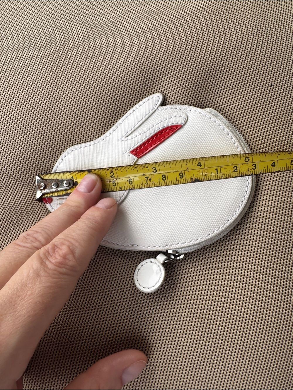 Coach Bunny Rabbit White Leather Coin Purse Wallet Pouch Rare Novelty - Picture 7 of 11
